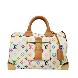 Louis Vuitton Monogram Multicolore Speedy 30 White Handbag | AlmaBagz
