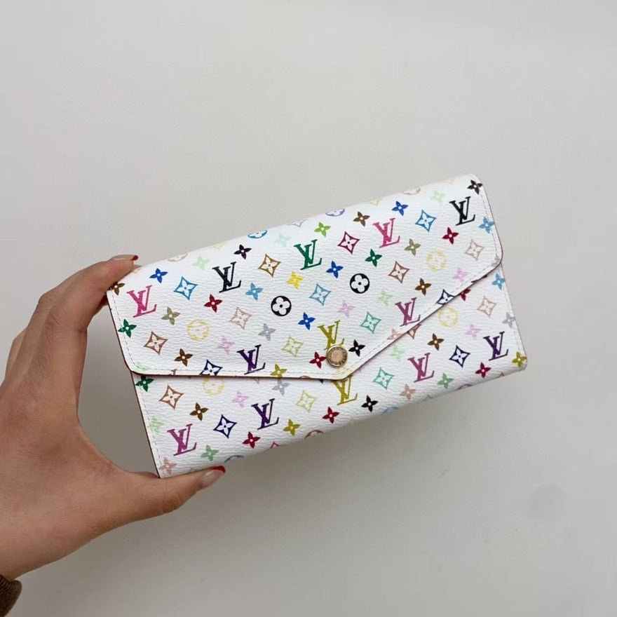 Louis Vuitton Multicolore Sarah Wallet White | AlmaBagz