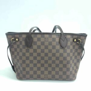 Louis Vuitton Damier Ebene Neverfull Tote - Brown Checkered Tote Bag | AlmaBagz