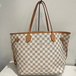 Louis Vuitton Damier Azur Neverfull MM Tote Bag | AlmaBagz