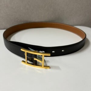 Hermes H Buckle Black Leather Belt 85cm/34” O274653 | AlmaBagz