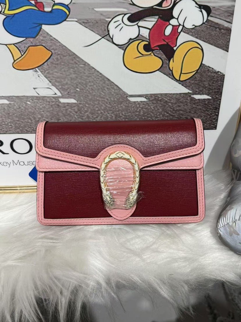 Gucci Dionysus Mini Bag in Burgundy and Pink Leather - Preloved Designer Mini Bag | AlmaBagz