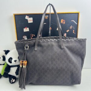 Gucci GG Monogram Dark Brown Tote Bag - Pre-Loved | AlmaBagz
