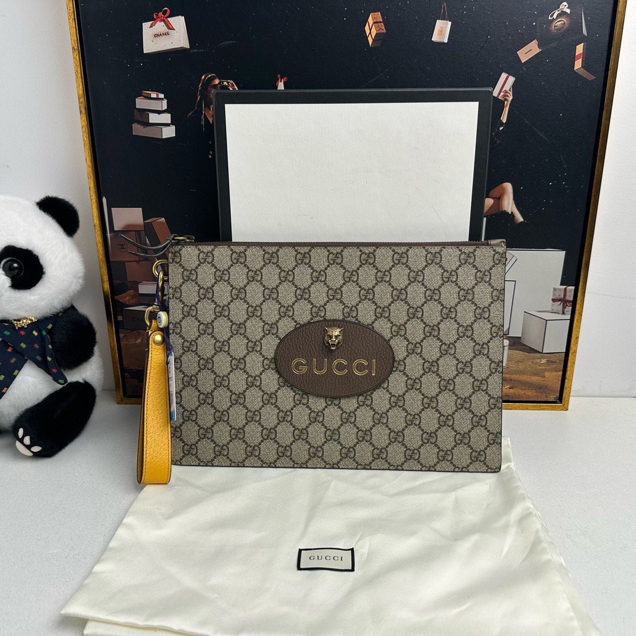 Gucci Ophidia GG Supreme Clutch Brown - Pre-loved Designer Bag 11804049 | AlmaBagz