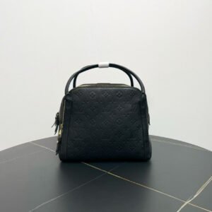 Louis Vuitton Monogram Black Leather Tote Bag | AlmaBagz