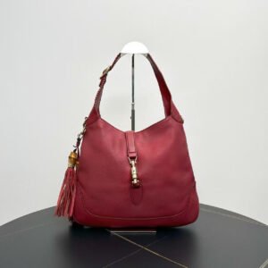 Gucci Red Leather Hobo Tote Bag | AlmaBagz