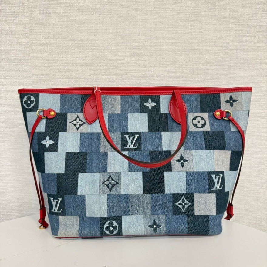 Louis Vuitton Preloved Denim Neverfull MM Tote Bag FM9064 | AlmaBagz - Image 3