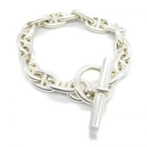 Hermes Shane Dunkle MM 16 Links Bracelet Silver Pre-Loved Condition A | AlmaBagz