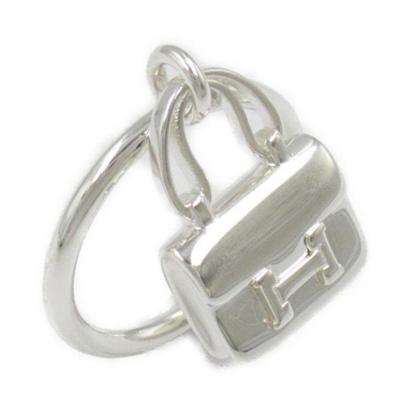 HERMES Constance Amulet Ring Silver Rings | AlmaBagz