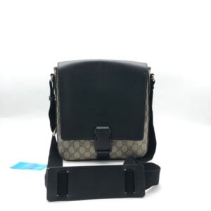 Gucci Messenger Bag Beige and Black Shoulder Bag | AlmaBagz