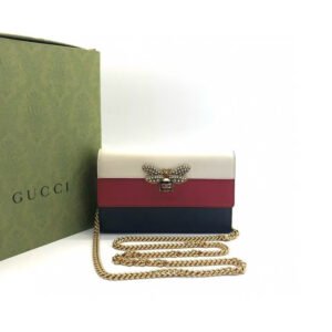 Gucci Marmont Preloved Chain Bag White Red Black Shoulder Bag | AlmaBagz