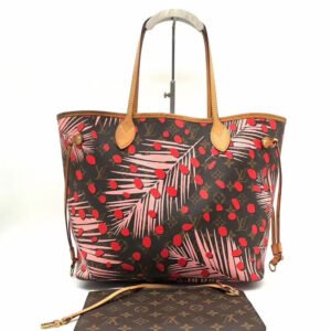 Louis Vuitton Neverfull Tote Bag Red/Brown Canvas Preloved zz3852 | AlmaBagz