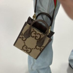 Gucci GG Supreme Mini Top Handle Bag Beige Canvas | AlmaBagz