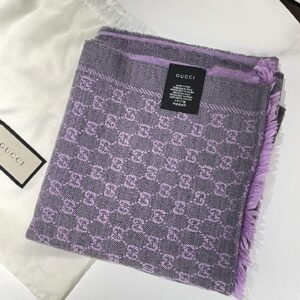 Gucci Wool Scarf 180x48cm in Purple | AlmaBagz