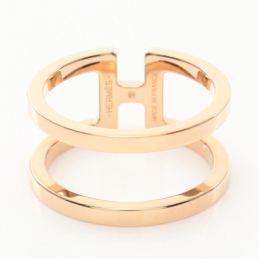 HERMES H Ann Ron Scarf Ring Pink Gold Pre-loved | AlmaBagz - Image 2