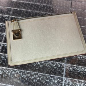 Louis Vuitton Lockme Pouch in Cream Leather | AlmaBagz