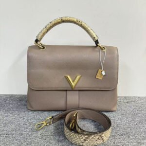 Louis Vuitton SJZ2-131 V Shoulder Bag in Taupe Leather | AlmaBagz