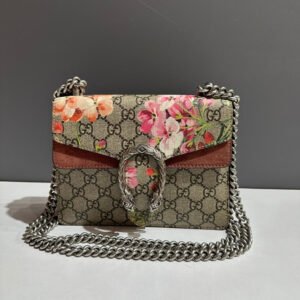 Gucci Dionysus GG Blooms Shoulder Bag Beige Crossbody | AlmaBagz