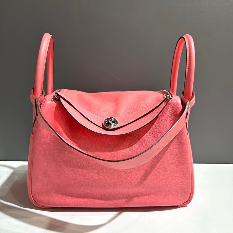 Hermes Lindy 30 Pink Leather Shoulder Bag | AlmaBagz