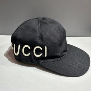 Gucci Classic Black Embroidered Hat | AlmaBagz