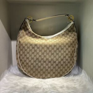 GUCCI GG Monogram Beige/Beige Hobo Bag - Pre-loved Designer Handbag | AlmaBagz