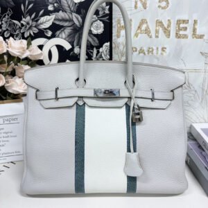 Hermes Birkin 35 Togo Special Leather White Top Handle Bag | AlmaBagz
