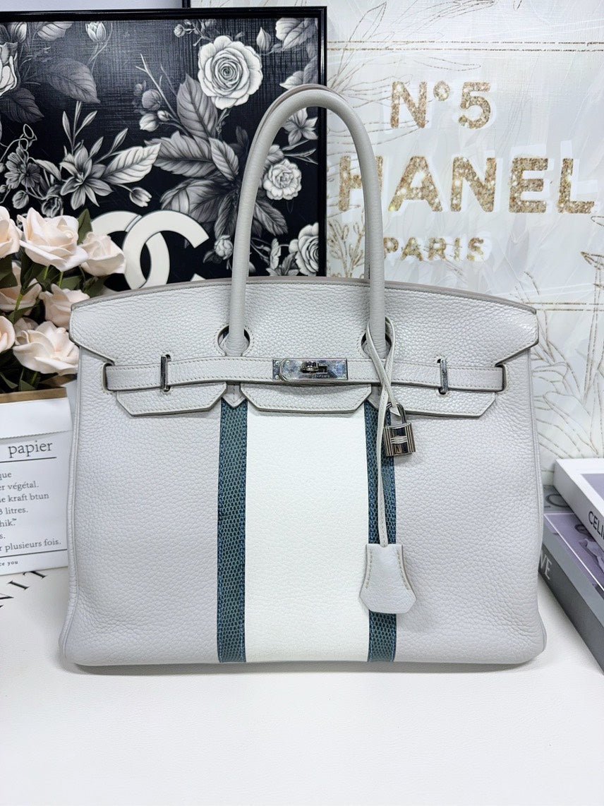 Hermes Birkin 35 Togo Special Leather White Top Handle Bag | AlmaBagz