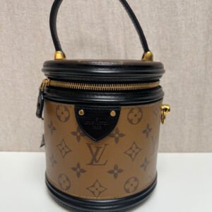 Louis Vuitton Monogram Nice Nano Tan Leather Top Handle Bag | AlmaBagz