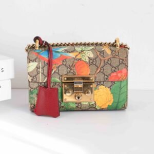 Gucci Padlock Bag with Flower Patterns #7E - Multicolor Shoulder Bag | AlmaBagz