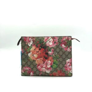 Gucci Preloved Flora Clutch Beige Brown Clutch | AlmaBagz