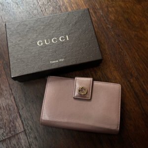 Gucci Preloved Leather Wallet AF676 Beige Wallet | AlmaBagz