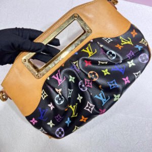 Louis Vuitton Multicolor Monogram Judy Handle Bag in Black Leather | AlmaBagz