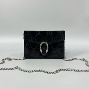Gucci Dionysus Black Velvet WOC Crossbody Bag | AlmaBagz