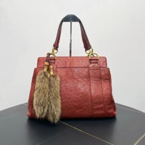Gucci Vintage Marmont Red Leather Tote Bag | AlmaBagz