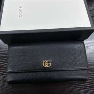 Gucci GG Black Leather Wallet | AlmaBagz