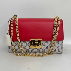Gucci Padlock Bag Red and Beige Shoulder Bag | AlmaBagz