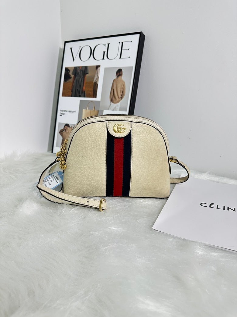 Gucci Ophidia Cream Shoulder Bag - Preloved, Vintage Designer Handbag | AlmaBagz