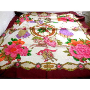 Gucci Multi Colored Floral Print Extra Large Silk Scarf | AlmaBagz