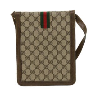GUCCI GG Canvas Web Sherry Line Shoulder Bag Beige Red Green  rd2223 | AlmaBagz