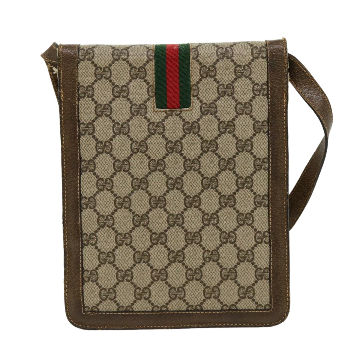 GUCCI GG Canvas Web Sherry Line Shoulder Bag Beige Red Green rd2223 | AlmaBagz