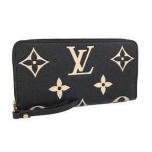 LOUIS VUITTON Bicolor Monogram Emplant Zippy Wallet purse Zip Around | AlmaBagz