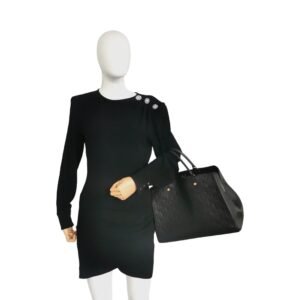 Louis Vuitton Montaigne GM Black Monogram empty | AlmaBagz