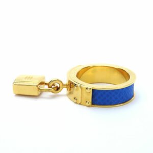HERMES Scarf ring Metal, Leather gold Women Used | AlmaBagz