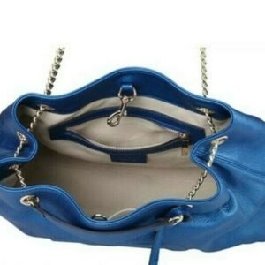 Gucci Soho BLUE Caspian Gold Double Chain Hobo Leather Shoulder Bag Italy NEW | AlmaBagz