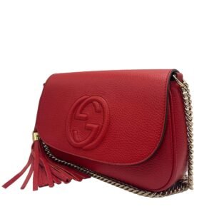 Gucci GG Soho Flap Red Leather | AlmaBagz