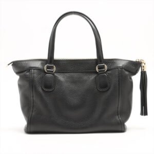 Gucci Soho Working Black Leather Tote | AlmaBagz
