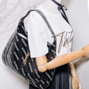 Gucci x Balenciaga The Hacker Project Big 1961 Jackie Black Leather | AlmaBagz