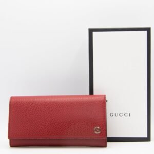 Gucci Red Leather GG Interlocking 449279 | AlmaBagz