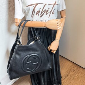 Gucci hobo Shoulder Bag Leather Black | AlmaBagz