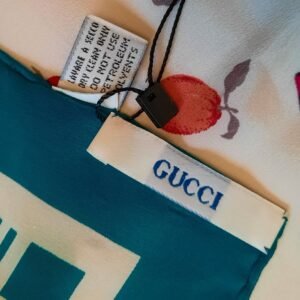 Gucci Vintage Pure Silk Foulard Fruit Design | AlmaBagz
